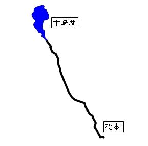 木崎湖への道